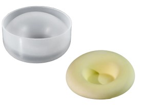 Molde silicona porta vela ondulado individual